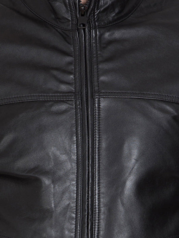 Black Genuine Leather Jacket For Men